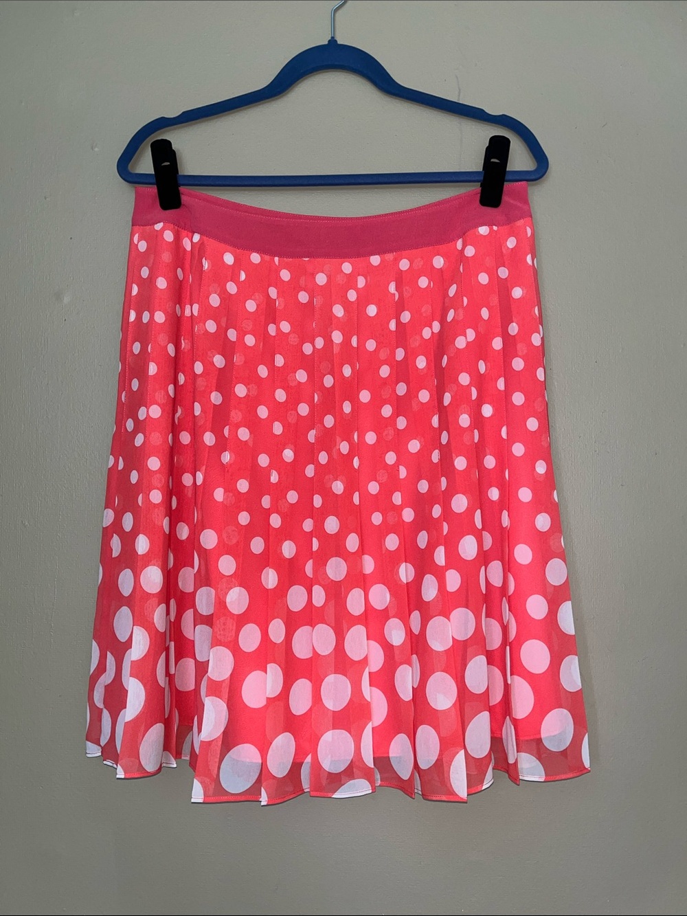Boden Coral Pink Polka Dot Skater Skirt